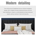 thumbnail image 5 of WJORATA Upholstered Platform Full Size Bed Frame with Headboard Wooden Slats Support,Black, 5 of 6