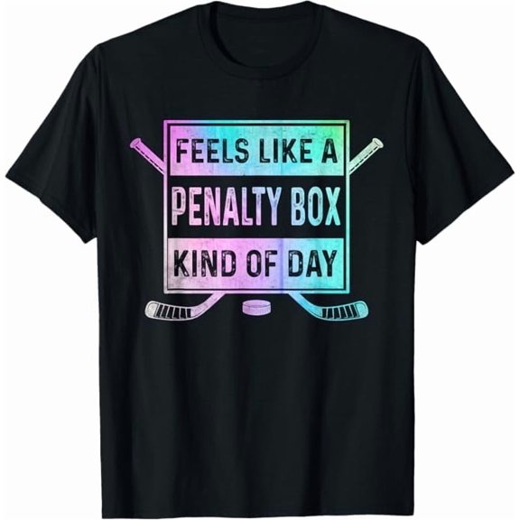 Greenink Funny Hockey Shirts - Feels Like a Penalty Box Kind of Day - Ice Hockey Lover Fans T-Shirt