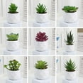 thumbnail image 3 of Artificial Potted Plant Succulent W/ Pot Small Faux Fake Cacti In/Outdoor Decor U7G6, 3 of 8