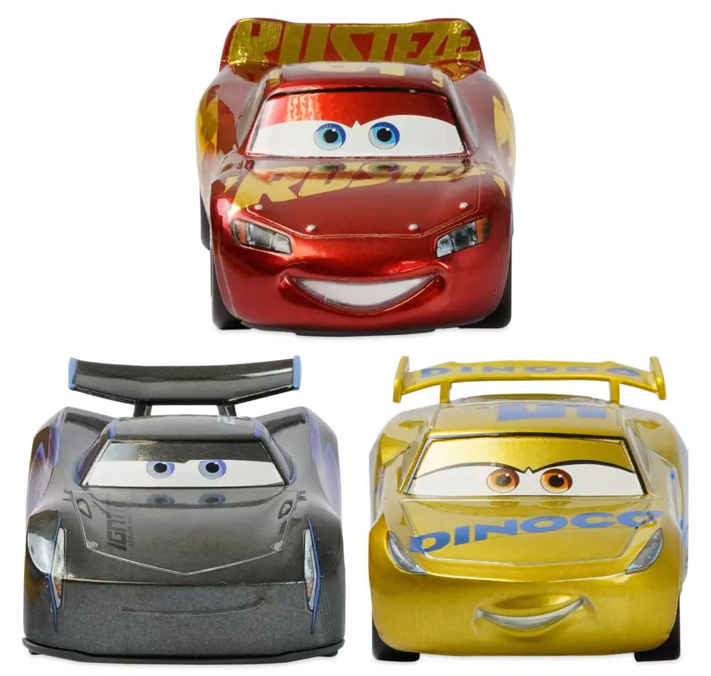 Disney / Pixar Cars Pullback Die Cast Jackson Storm, Lightning McQueen