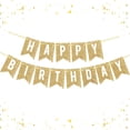 thumbnail image 1 of Banderín de cumpleaños Pretyps dorado con purpurina para decoración de fiestas, 1 of 8
