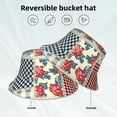 thumbnail image 5 of Gaeub Patchwork In Country Style Printed Double Sided Reflective Bucket Hat Foldable Sun Hat for Camping Hiking Fishing, 5 of 9