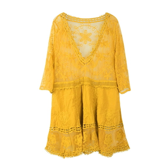 Odeerbi Cover Ups for Women 2024 Swimsuit Cover Ups V Neck Loose Beach Bikini Bathing Suit Sunscreen Shirt Cover Up Purple