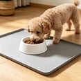 thumbnail image 5 of Silicone Cat and Dog Food Mat for Floors,Waterproof and Non-Slip Silicone Pet Bowl Mats with Raised Edge,Spill Proof Pet Placemat for Messy Drinkers to Protect Floors,Grey, 5 of 5