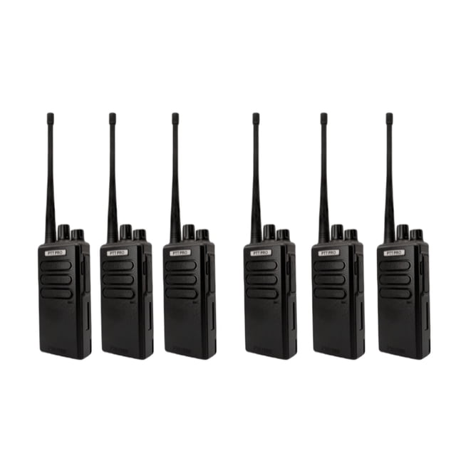 Radio de 2 Vías PTTPRO UHF 16 canales preconfigurados color negro