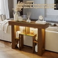 thumbnail image 3 of Pusnapku 43" Console Table, Narrow Sofa Side Table with Storage, Freestanding Wood Display Shelf, Behind Couch Desk for Living Room, Foyer, Hallway, 3 of 9