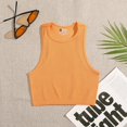 thumbnail image 3 of DuoJiaJ Womens Summer Casual Fashion Sleeveless Short Cropped Navel Tank Top Women Workout Tank Tops Yellow M, 3 of 3