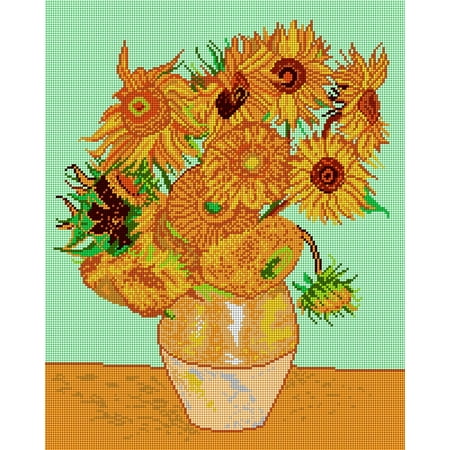 UPC: 5908228974149 | Gobelin canvas for halfstitch without yarn after Vincent van Gogh – Sunflowers 1426M