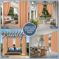 thumbnail image 5 of Burnt Orange Striped Outdoor Curtains for Patio Waterproof,Windproof Privacy Curtains with Weighted Bottom,Thanksgiving Orange White Stripes Outside Drapes for Picnic Garage Yard 54"x95" 2 Panel, 5 of 8