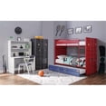 thumbnail image 6 of ACME Cargo Metal Desk and Hutch with Shelf in White, 6 of 6