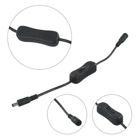 Inline On/Off Rocker Switch Cable DC 5.5x2.1mm for LED