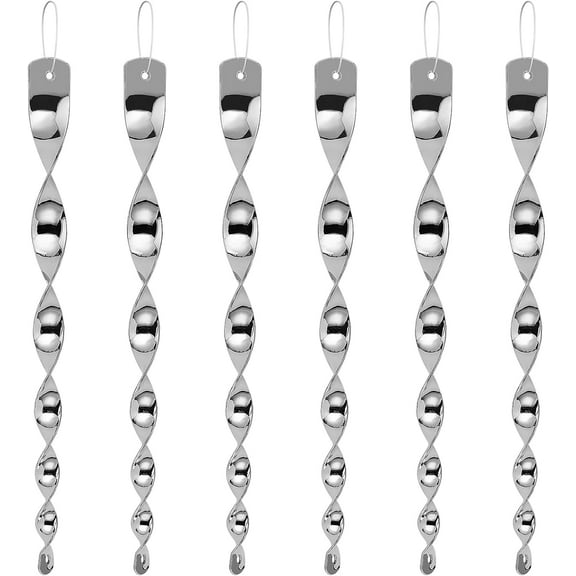 Woodpecker Bird Scare Devices，Reflective Scare Rods Control Device to Keep Birds Away from Patio Pool（Christmas Reflective Strip Hanging Home as Decoration）(12 Pack) (6pcs)