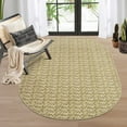 thumbnail image 4 of FairOnly Camel 3'x5'Contemporary Non Slip Area Rug for Bedroom Stain Resistant Low Pile Herringbone Pattern Soft Floor Rug for Living Room Kitchen, 4 of 7