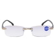 thumbnail image 5 of Gafas de lectura con recorte de diamantes sin montura, película azul claro anti-azul Irfora Blanco, 5 of 5