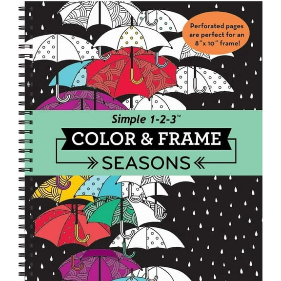 Color & Frame Color & Frame - Seasons (Adult Coloring Book), (Spiral-Bound)