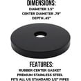 thumbnail image 4 of Corla Modern 3.5” Escutcheon Plate Extra Large | Shower Arm Flange Universal Replacement Cover Round 3 1/2 Inch (Oil Rubbed Bronze), 4 of 6