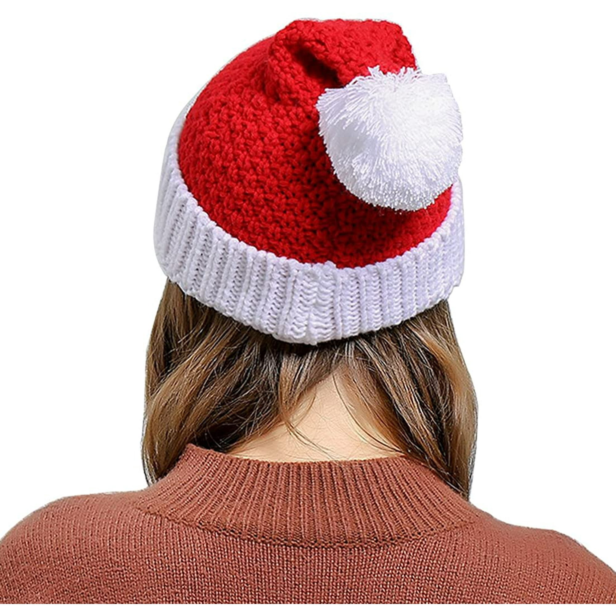 Unisex Christmas Beanie Hat Winter Warm Knitted Santa Hat