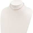 thumbnail image 3 of Sterling Silver Rh-Plate 4-5mm Pink Rice Fw Cultured Pearl Necklace (13 X 4.5) Made In Canada qh5280-13, 3 of 5