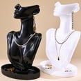 thumbnail image 5 of FENOHREFE Mannequin Shaped Necklace Elegant Earrings and Rings Holder Jewelry Display Stand for Jewelry and Pendants, 5 of 7