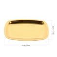 thumbnail image 5 of ETHZZLE 2Pcs Golden Stainless Steel Oval Plates for Baking Cake Desserts and Food Serving Trays, 5 of 8