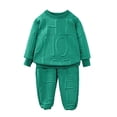 thumbnail image 5 of EnJoCho Youth Boys Athleti𝖼 Outfits 3D Letter Graphic Crewneck Sweatshirts Elastic Waist Joggers Sweatpants Teens Fall Cute Clothes Sportswear Track Suit Activewear, 5 of 9