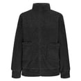 thumbnail image 5 of Ounisa Womens Cable Knit Tops Long Casual Zipper Slouchy Cardigans Sweater Trench Coat Jacket with Pockets, 5 of 6