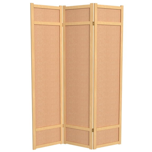 6 ft. Tall Jute Shoji Screen - 3 Panel - Natural