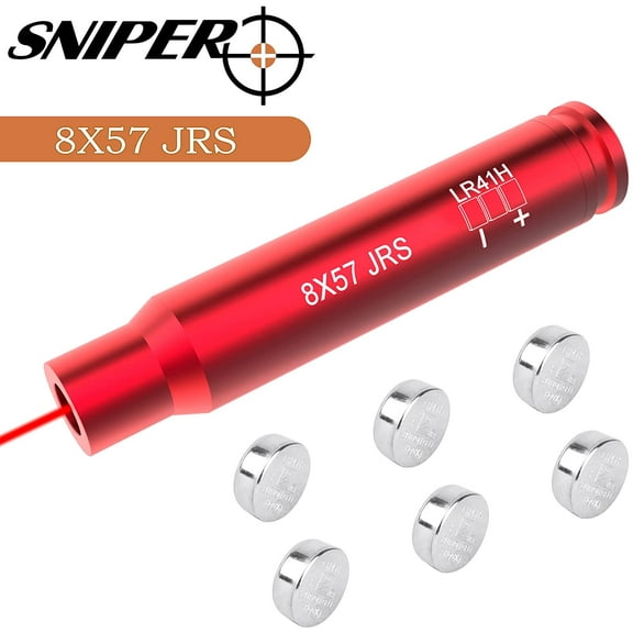8x57JRS Bore Sight Red Dot Boresighters with 6 Batteries