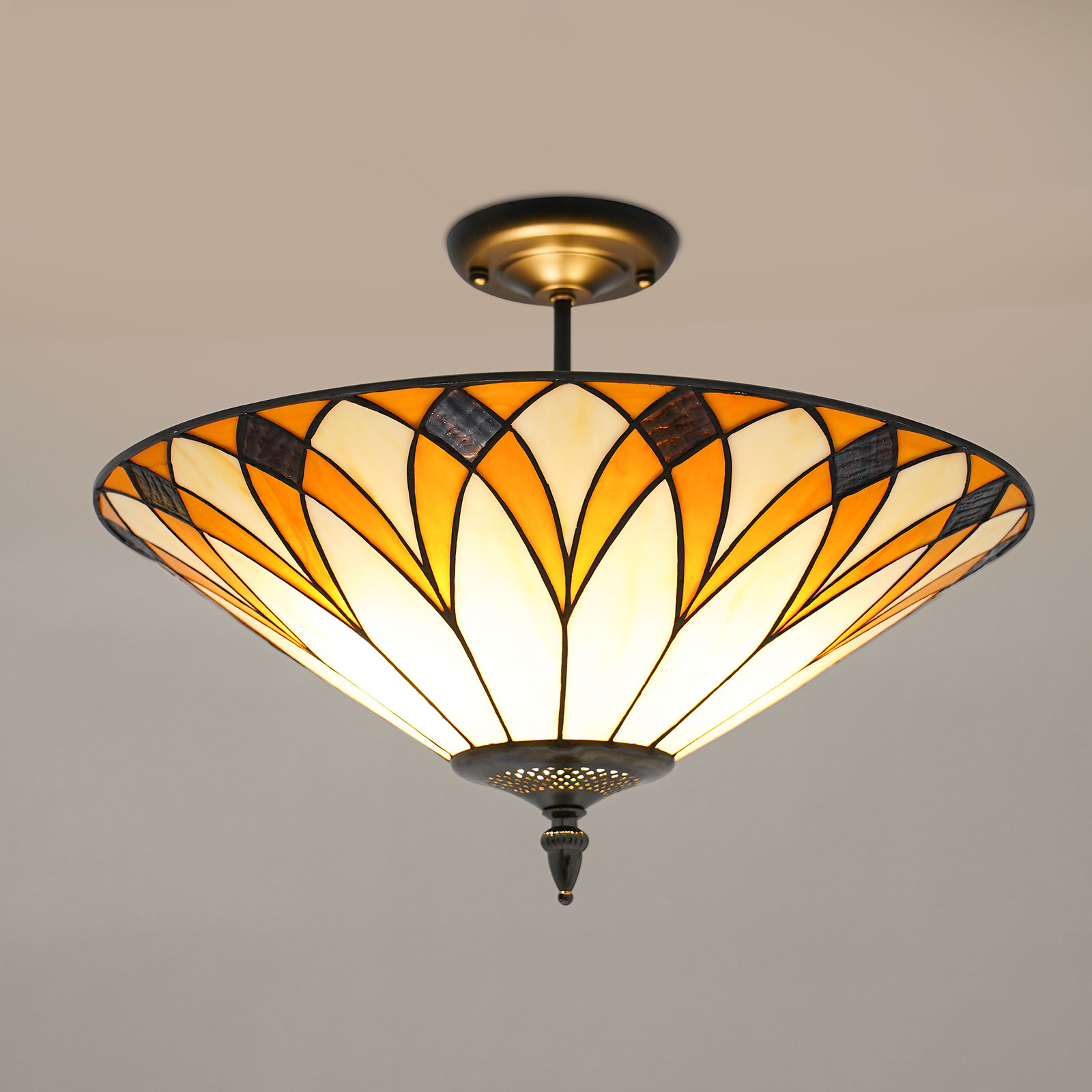 Ceiling Light Fixture, Flush Mount Ceiling Light Conical Ceiling Lamp for Indoor