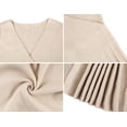 thumbnail image 7 of PrettyGuide Women's Wrap Sweater Dress V Neck Long Sleeve Pleated A Line Knit Midi Dresses, 7 of 7