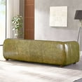 thumbnail image 6 of Maylo Mid Century Modern Luxury Italian Leather Couch in Green, 6 of 7