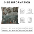 thumbnail image 5 of Qinduosi Throw Pillow Covers Forest Animals Winter Woodland Repetitive Deer Fox Bird Chalet Flowers Ski On Light Linen Decorative Square Pillowcases Cushion Cover Inch, 5 of 5