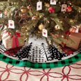 thumbnail image 3 of Christmas Tree Skirt 48 Inch, Green and Black Buffalo Plaid Xmas Tree Skirt, Winter Christmas Tree Mat for Home Party Holiday Indoor Outdoor Decorations, 3 of 6