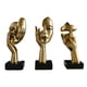 thumbnail image 1 of 3 estatuas de pensadores, esculturas de arte abstracto, adornos decorativos de mesa, modernos dorado, 1 of 9