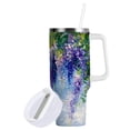 thumbnail image 2 of Ryvnso 30 oz Tumbler with Handle and Straw Insulated Stainless Steel Travel Mug with Lid Lavender Oil Paint, 2 of 9