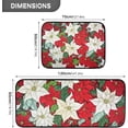 thumbnail image 4 of Christmas Poinsettia Kitchen Mat Set of 2, Non-Slip Kitchen Rug for Floor, Waterproof Sink Carpet for Home, Office, Laundry, 4 of 6