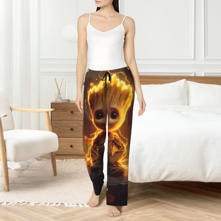 Marvel Women's Character Comic Book Print 2 Piece Jogger Pajama Set