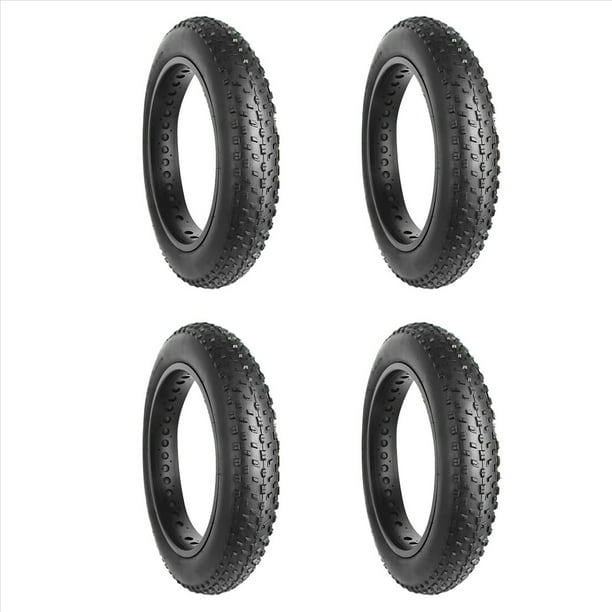 4X NeumáTico de Bicicleta, NeumáTicos de Bicicleta NeumáTicos de Bicicleta EléCtrica de Reemplazo Plegables Compatible con Bicicleta de Nieve de MontañA , 20X4.0 Pulgadas