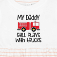 thumbnail image 4 of Inktastic Firefighter Daddy Plays with Trucks Girls Baby Dress, 4 of 5