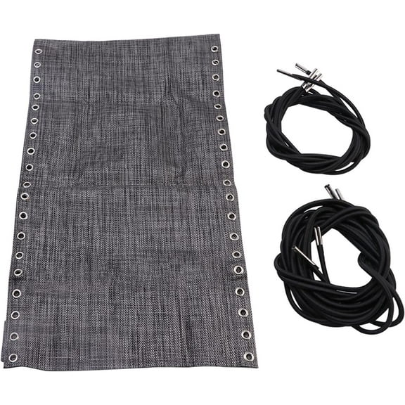 Zero-Gravity Recliner Chair Replacement Fabric - Replacement Fabric With Ropes - Bendable Repair Fabric For Garden, Pool, Lawn - Black And Gray