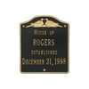 Personalized Whitehall Products 2-Line Wedding Wall Plaque with White/Gold Finish