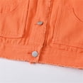 thumbnail image 6 of Admvng Women's Denim Sleeveless Vest Button Down Multi Pocket Cropped Casual Layering Jean Jacket, 6 of 8