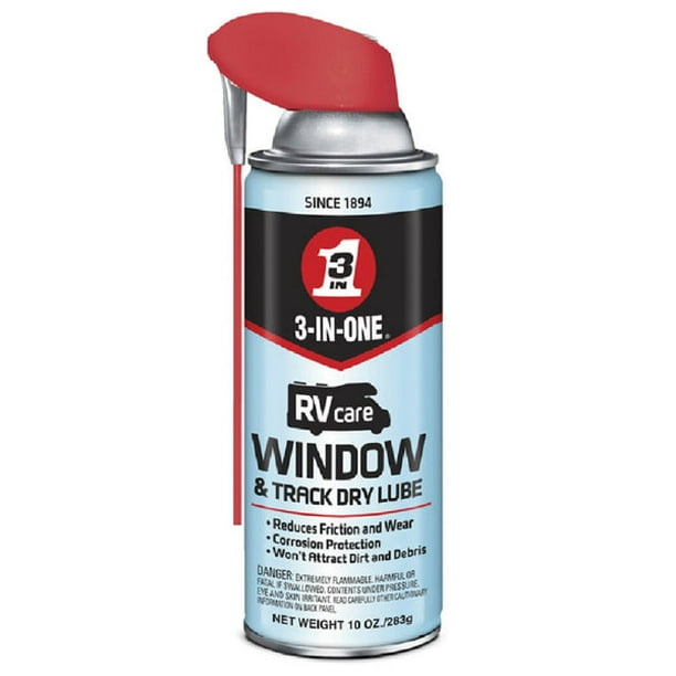 3InOne 120091 Rv Care Window And Track Dry Lubricant, 10 Oz
