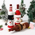 thumbnail image 4 of AmaMary 1Pcs Christmas Wine Gift Bag with Printed Drawstring Red Wine Drawstring Bottle Holder Christmas Snowman Moose Pattern Reusable Wine Bag Christmas Party Decoration, 4 of 6