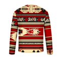 thumbnail image 5 of Tawop Men's T-Shirts Crew Neck Long Sleeve Pullover Graphic Retro Casual Red L, 5 of 5