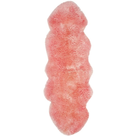 SAFAVIEH Sheep Skin Collection SHS121L Solid Pink Rug