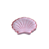 Sigrid Olsen Set of 4 Melamine Appetizer Plates, Pink Shells