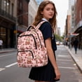 thumbnail image 3 of Yspwyqan Sloth Strawberry Backpack for School Kids, 17 Inch 600D Polyester Lightweight Bookbag, Multi-Pocket Fits 15.6 Laptop, Adjustable Straps Daypack for Elementary Middle Hiking, 3 of 7