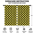thumbnail image 2 of Blackout Kids Curtains,Yellow and Black Checkerboard Childrens Insulated Curtains Set Of 2,Bedroom Essentials,Toddler Room Decor 52"x84"(132x213cm), 2 of 4