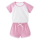 thumbnail image 1 of Odeerbi 1-11 Años Conjuntos de Pijama de Verano Para Niños Y Niñas Camisa de Raglán de Algodón de Manga Corta Pantalón Corto Conjunto de Dos Piezas Suave, 1 of 4